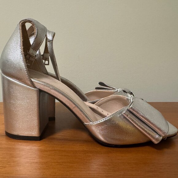 Anine Bing silver bow heels size EU size 36.5 - Picture 2 of 4